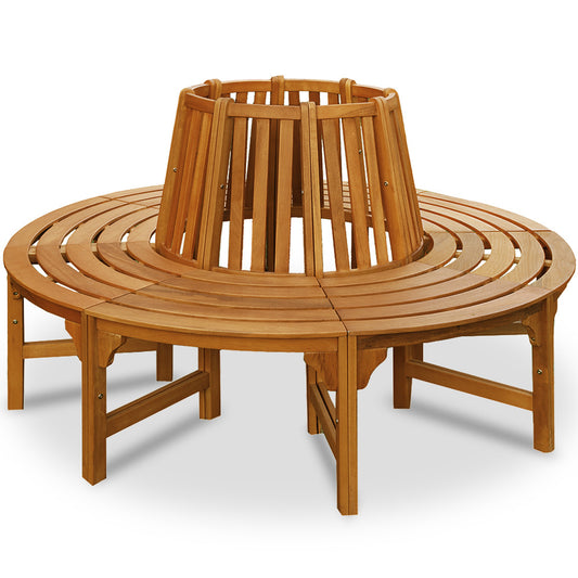 Casaria Boombank 360° - FSC®-Gecertificeerd Eucalyptushout – Bruin