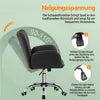 Yaheetech Ergonomische Bureaustoel met Armleuningen en Wielen - Zwart - 65,5 x 64,5 x 83-93 cm