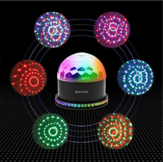 Auronic Roterende Discolamp - Duo Pack - Discobal - LED - Disco licht - Afstandsbediening en Muziekgestuurd - Kinderen/Volwassenen