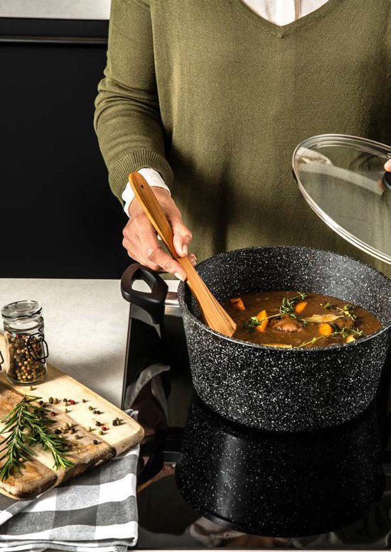Westinghouse Braadpan – Ø 24 cm – Inductie – PFOA-vrij – Inclusief Deksel – Black Marble