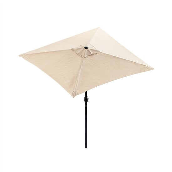 Tristar Stokparasol - Vierkant - 200x200cm - Balkon & Tuin - Kantelbaar - Incl. Beschermhoes - PA-7902 - Beige