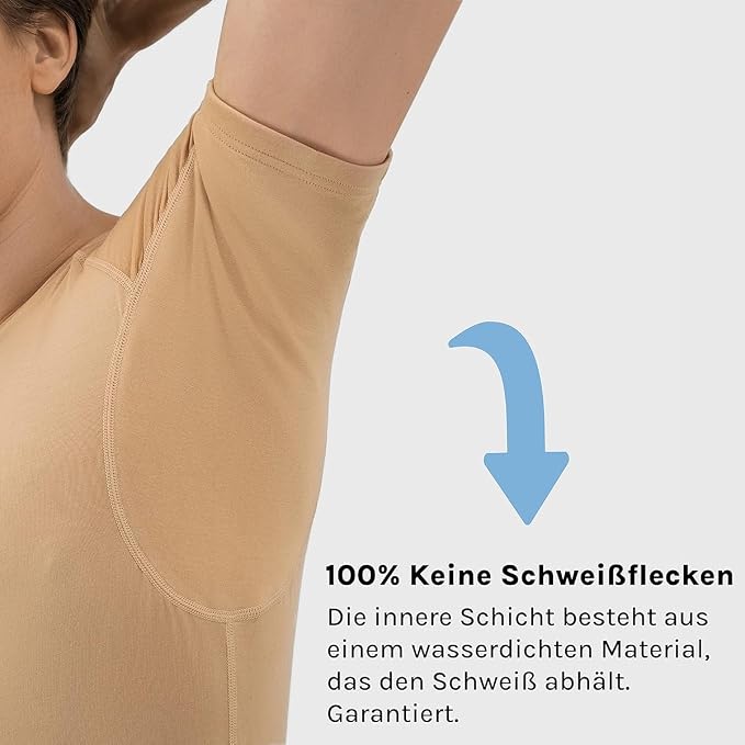 Fibershirts Anti-Zweet Ondershirt Heren – Maat M – Met ArmPads Pro & SILVADUR