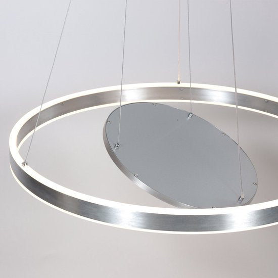 Hanglamp Ringlux 3514ST Staal 60cm Hoogteverstelbaar - Steinhauer Moderne Verlichting voor Binnen