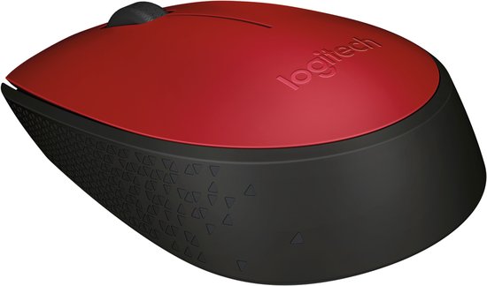 Logitech M171 - Draadloze Muis - Geschikt voor PC/Mac - Inclusief USB Mini Receiver - Rood