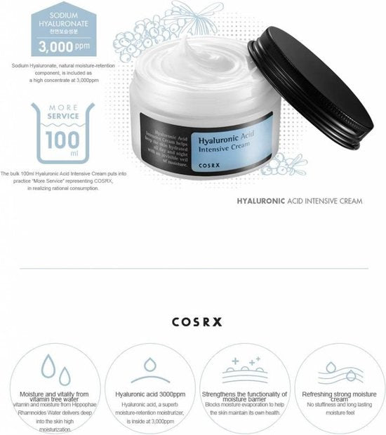COSRX - Hyaluronic Acid Intensive Cream - 100 gr