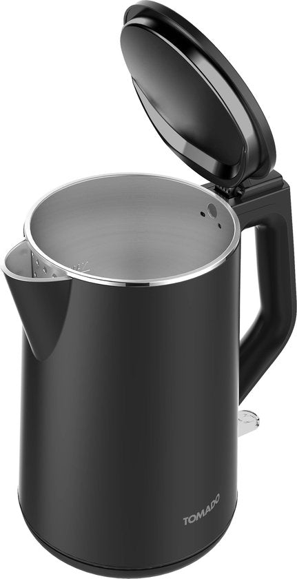 Tomado TWK1708B - Waterkoker - 1,7 liter - Dubbelwandig - 2200 watt - BPA vrij - Matzwart