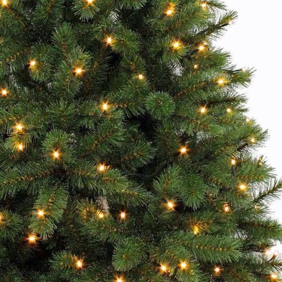 Triumph Tree Bristlecone Kunstkerstboom met LED Verlichting - 184 led lampen - PVC - Donkergroen - 119x185 cm