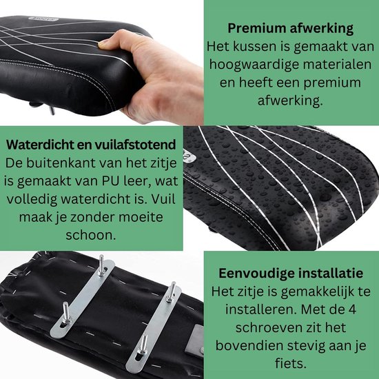 Fietsstoeltje set - fietszitje - achterzitje fiets - bagagedrager kussen