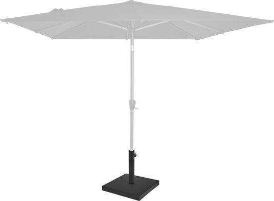 VONROC parasolvoet Rosolina – Metalen parasolvoet met betonnen vulling – 45x45cm - 26 kg - Voor stokparasols