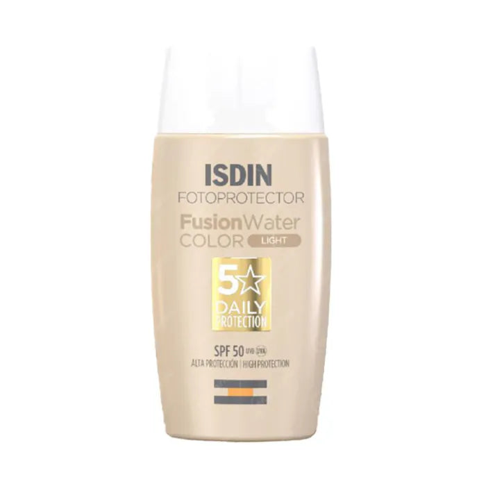 ISDIN Fotoprotector Fusion Water Light SPF50 50 ml – Getinte Zonnecrème voor het Gezicht