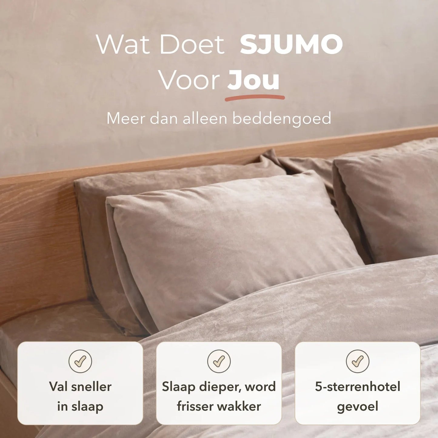 Sjumo Silky Smooth Dekbedovertrek Classic Taupe - 240x220 cm - Inclusief 2 Kussenslopen 60x70 cm