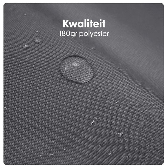 LifeGoods Zweefparasol - Rond Ø300 cm - UPF 50+ en Waterdicht - Donkergrijs