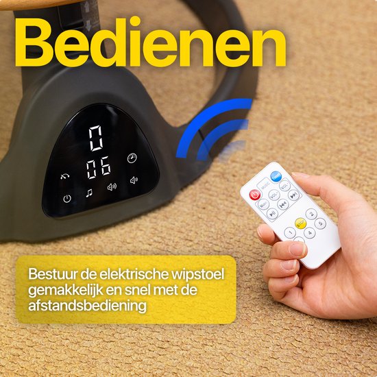 MATTI® - Elektrische Wipstoel - Babyschommel - Schommelstoel - Babyswing - Incl. Bluetooth & Afstandsbediening