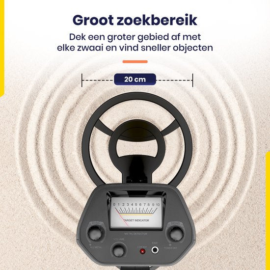 ODESSEY Metaaldetector - met Pinpointer - Kind - Volwassen - Professioneel - Explorer - Zwart