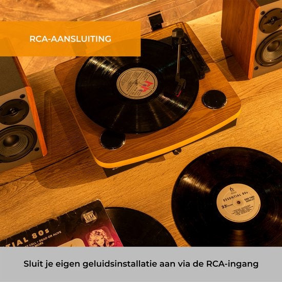 Denver Platenspeler Dual Bluetooth - Ingebouwde Speakers - USB - Retro - Hout - VPL230LW