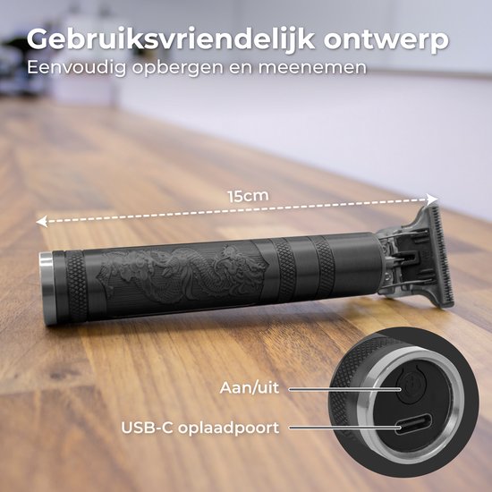 Nuvance Tondeuse Mannen - Tondeuse Hoofdhaar - Inclusief 4 Opzetstukken - Baardtrimmer en Haartrimmer - Tondeuses - Usb Oplaadbaar