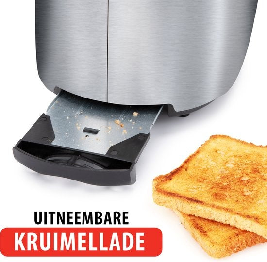alpina Broodrooster met Tostiklemmen - 7 Niveau's - Zilverkleurig
