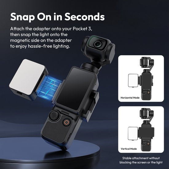 Ulanzi LM001 Mini Light videolamp - magnetisch - voor DJI Osmo Pocket 3 - compact en licht