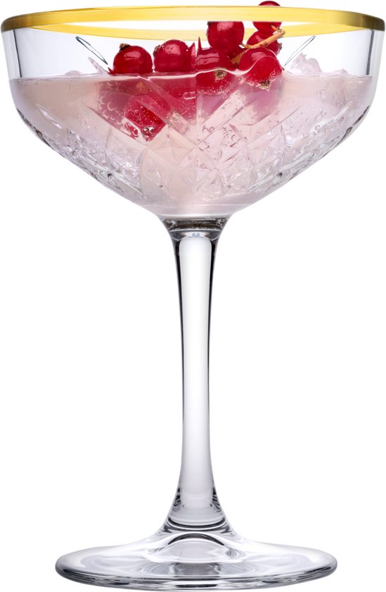 Pasabahce - Champagnecoupe - Timeless - 25,5 cl - Champagneglazen set - 4 stuks