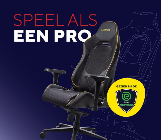 Trust GXT 721 Ruya Pro - Premium Comfortabele Gamestoel - 4D-armleuningen - Geïntegreerde Lendensteun - Verstelbaar tot 150 kg - Zwart