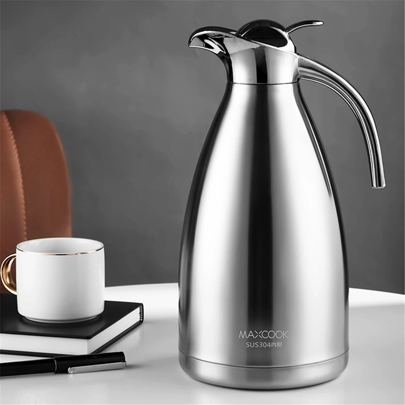 Maxcook Roestvrijstalen Vacuüm Geïsoleerde Heetwaterketel 2 l MCH-478 - 304 RVS - 2000 ml
