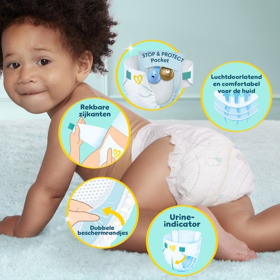 Pampers Premium Protection Maat 3 luiers - 3 x 64 stuks - 6kg tm 10kg