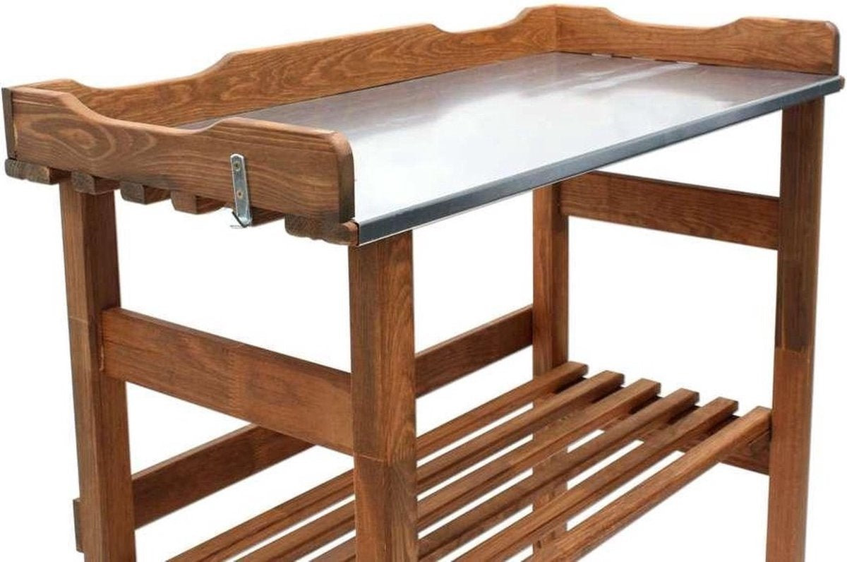 myGardenlust Oppottafel – Opbergruimte – 78 x 38 x 86 cm – Bruin