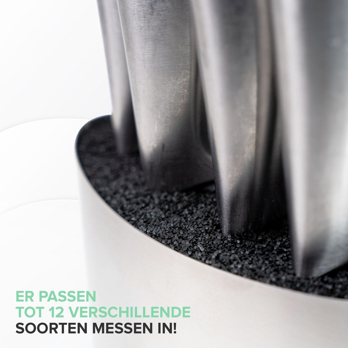 Messenblok zonder Messen - Messenhouder Universeel - Exclusief Messen - RVS Messenopberger van Coninx