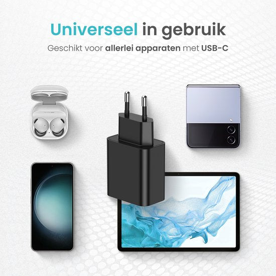 Wurk - Snellader Adapter - Geschikt voor Samsung - 25W Snellader - Quick Charge