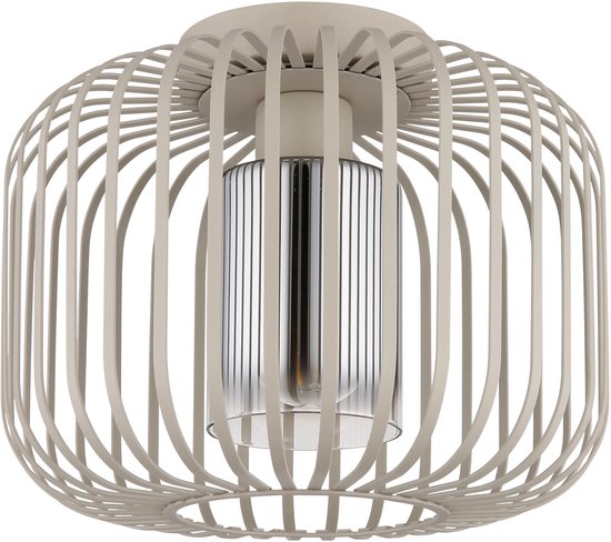 Plafonniere - beige - ALFRED - metaal - Ø 28cm - E27 - 15758D - Globo