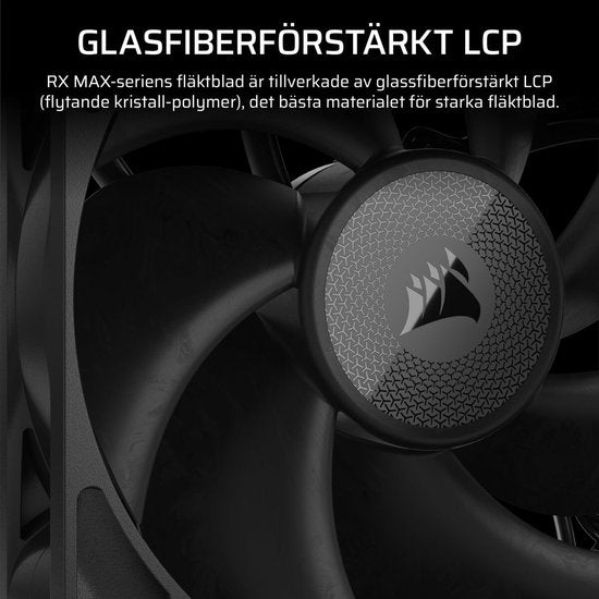 Corsair iCUE LINK RX120 MAX PWM Thick Fans Starter Kit - Ventilatorhuis 3-pack - 120mm - 71.28 cfm - 400 - 2000 rpm - 10 - 29.5 dBA - Incl. iCUE LINK System Hub - zwart