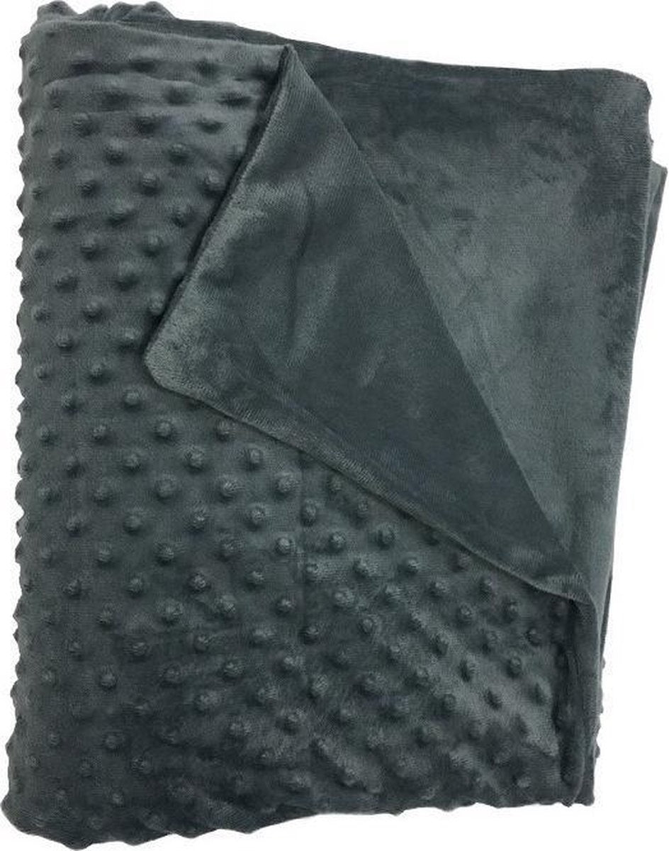 Litollo Verzwaringsdeken Zachte Winter Fleece Hoes - Weighted Blanket - Grijs - 150*200 cm