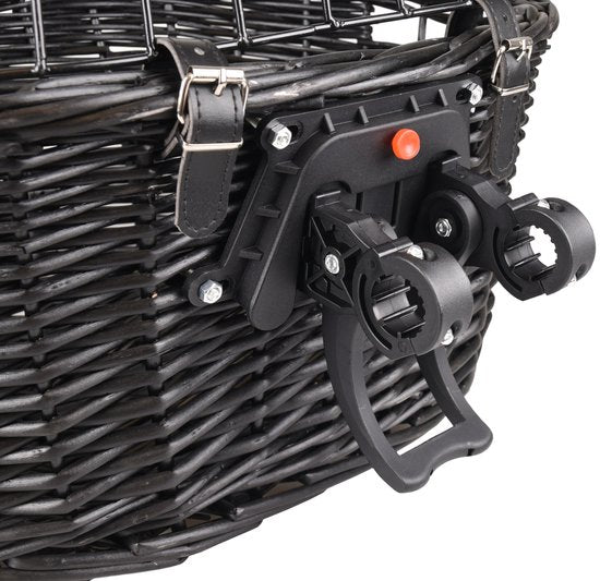 MaxxPet Fietsmand hond - Hondenmand fiets - Vooraan fietsstuur - 47 x 34 x 42cm - Zwart