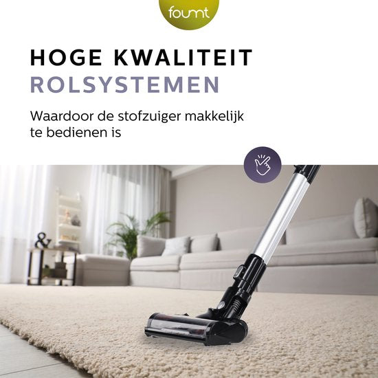 Teeco Steelstofzuiger Draadloos - Zonder zak - Kruimeldief - 4-in-1 - Zwart