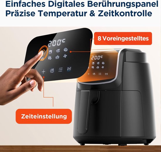 Midea MF-CN35C2 - Digitale Airfryer - 8-in-1 Functies - 3,5L Inhoud