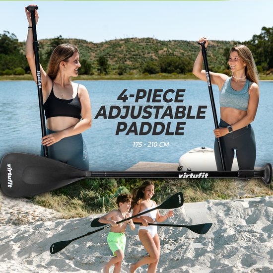 VirtuFit Ocean Opblaasbaar SUP Board 275 cm - Max. 150 kg - Complete Set - Inclusief Pomp, Peddel, Draagtas, Accessoires & GoPro-mount - Stand Up Paddle Board - Oranje