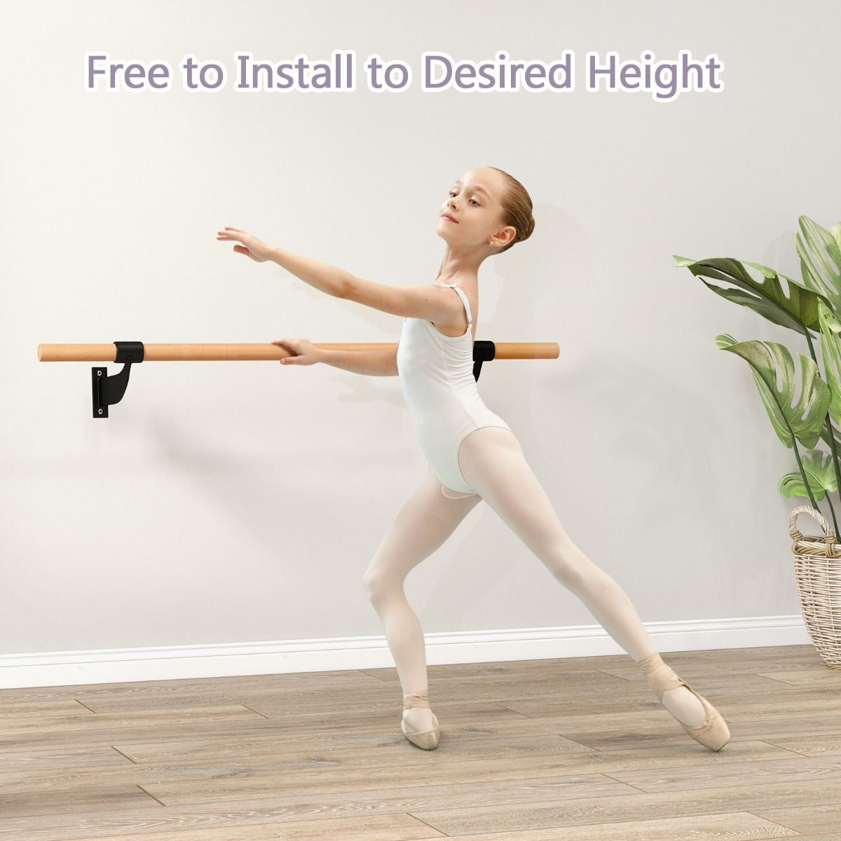 Coast Houten Balletstang - Wandmontage - 120 cm