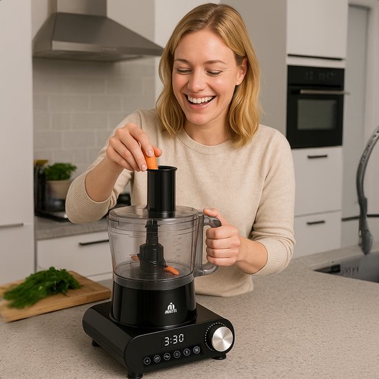 MATTI® 5-in-1 - Foodprocessor - 1500 Watt - Keukenmachine - Multifunctionele Foodprocessors | Blender - Hakmolen - Citruspers - IJscrusher