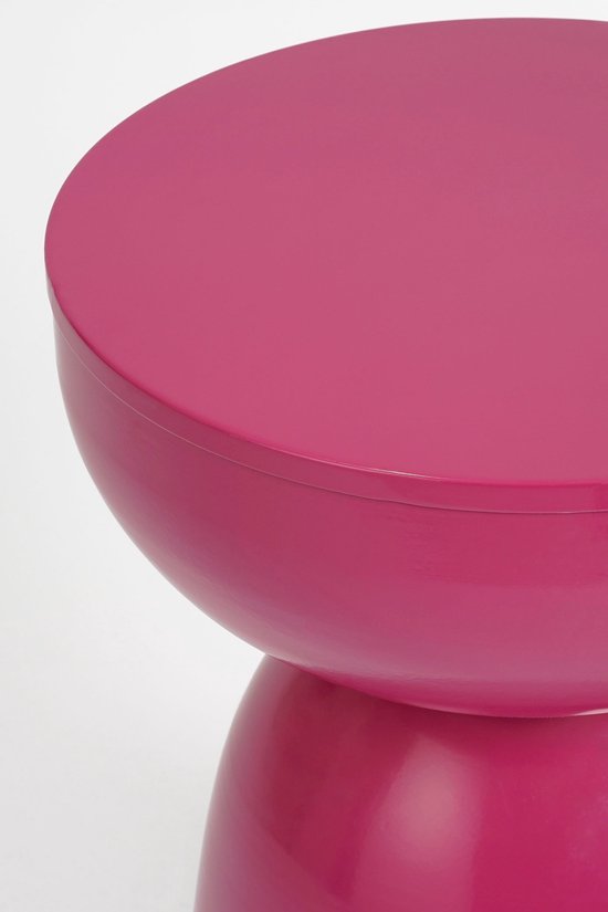Mica Decorations Elliot Bijzettafel - H45 x Ø32 cm - IJzer - Fuchsia