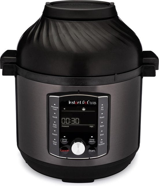 Instant Pot Pro Crisp 7,6L Multicooker + Airfryer - 11-in-1 Snelkookpan - Slowcooker - Sous-vide - Air Fry - Twee Afneembare Deksels - Tot 8 Porties