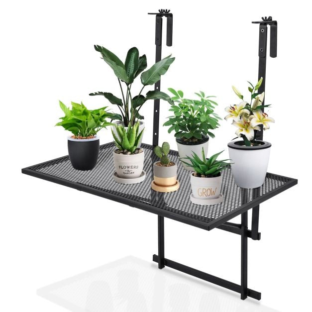 Coast Reling Vouwtafel - Ijzerenrek - Verstelbare Hoogtes - 60,5x40,5x61,5-82,5cm