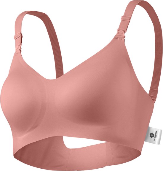 Vulpes Goods® BabyCare – Voedingsbh Zonder Beugels – Naadloos – Borstvoeding – Roze – Maat M