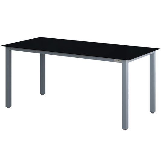 Casaria Tuintafel Aluminium 190x90x75cm Zilver
