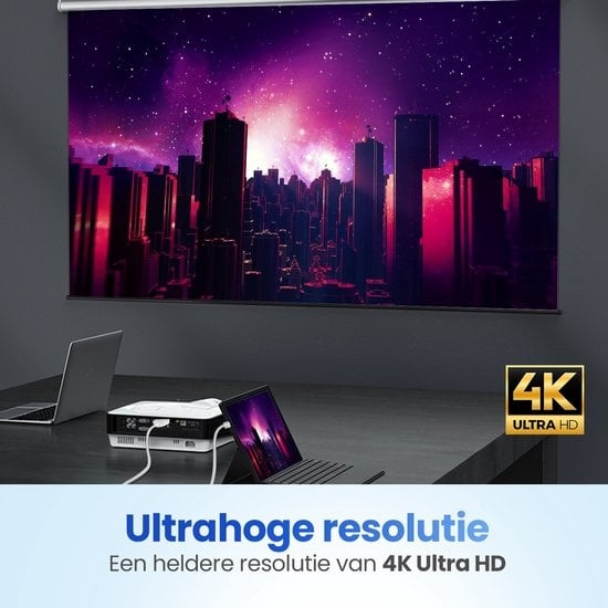 Garpex® Mini DisplayPort naar HDMI Kabel - Mini DP naar HDMI Kabel - HDMI Kabel - 4K 30Hz Ultra HD - Wit - 1.8 meter