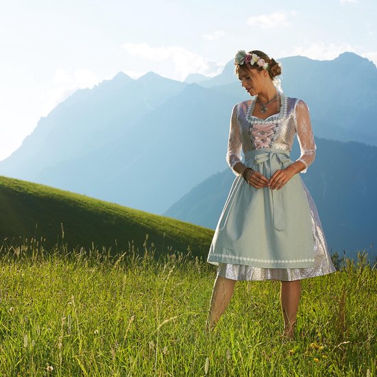 dressforfun - Midi-dirndl Oberammergau model 1 - XXL - Verkleedkleding carnaval - Oktoberfest - Verkleden - Feestkleding - Carnavalskleding - Feest - Partykleding