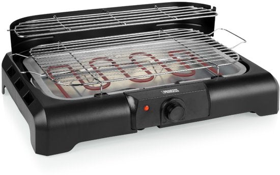Elektrische Barbecue - Princess 112250 Elektrische BBQ met zijplanken - BBQ - 40x25cm - Met en zonder statief te gebruiken - Met zijplankjes - Ook te gebruiken als tafelgrill - 2200W