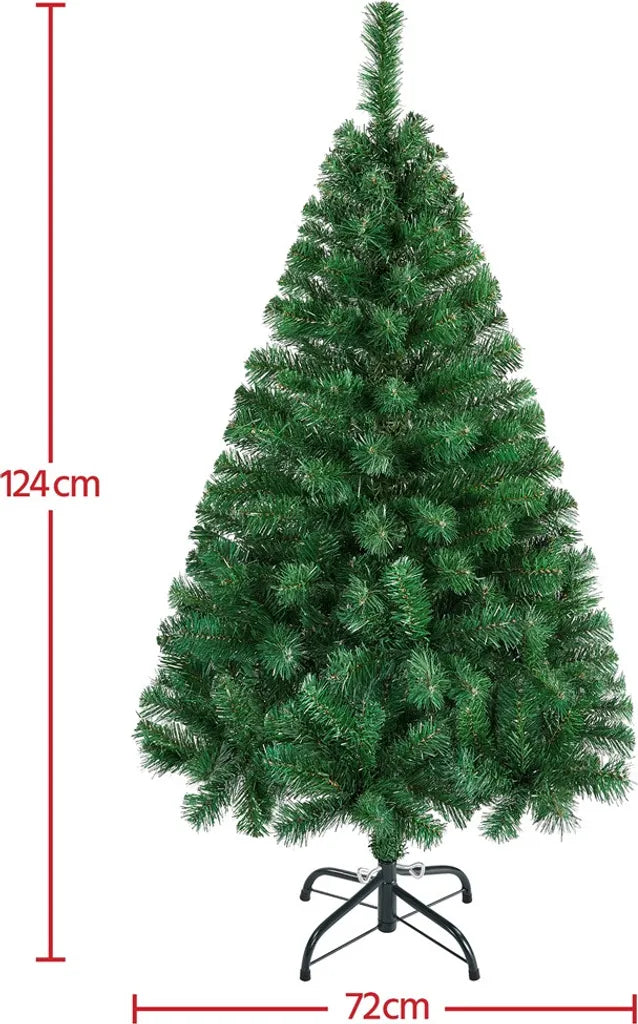 Yaheetech Kunstkerstboom 124 cm met Inklapbare Voet, Groen
