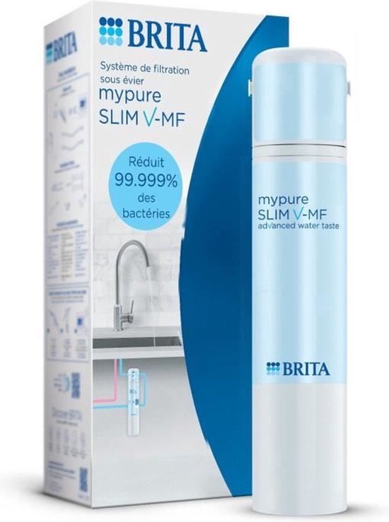 Waterfiltratiesysteem - BRITA - Mypure SLIM V-MF - 2 drukken - Max 6,9 bar - 8000 L gefilterd water / 12 uur