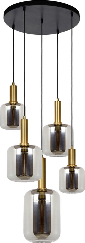 Lucide JOANET - Hanglamp - Ø 66 cm - 2xE27 - Fumé