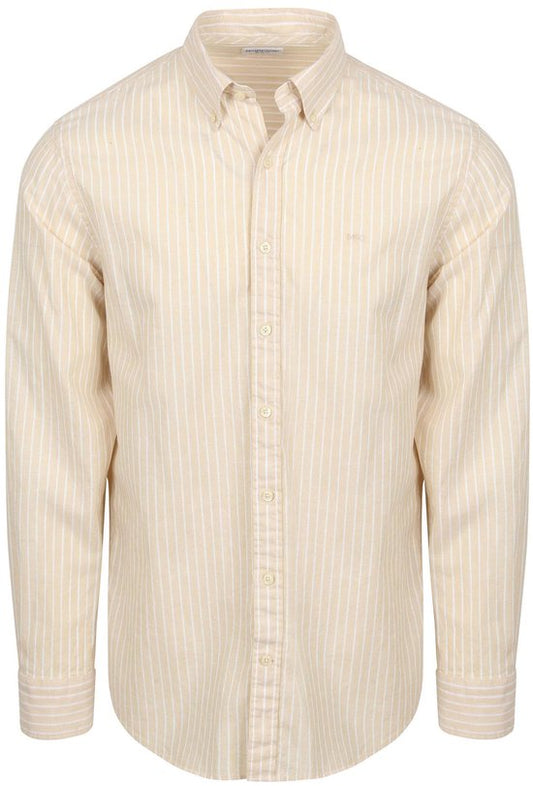 McGregor Striped Cotton Linen Shirt - Cotton/Linnen - XXL